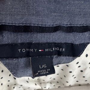 Tommy Hilfiger Navy and White Polka Dot Shirt